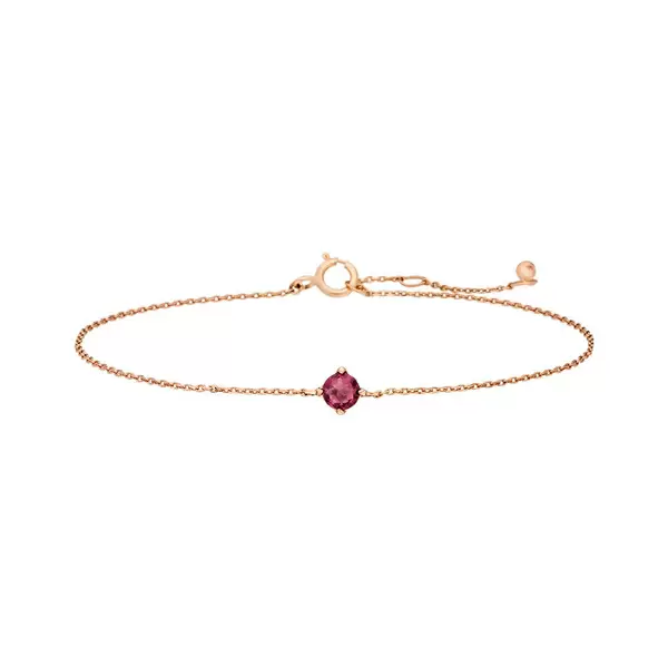 Leaf Jewelry Armkette Cabochon, Rhodolite, 14 K Rosegold Black Friday