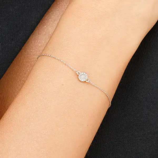 Leaf Jewelry Armkette Pavé II mit Diamanten, 18 K Weißgold Weihnachtsangebot