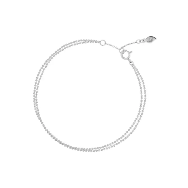 Leaf Jewelry Armkette Ball Chain Double, 14 K Weißgold Blitzangebot