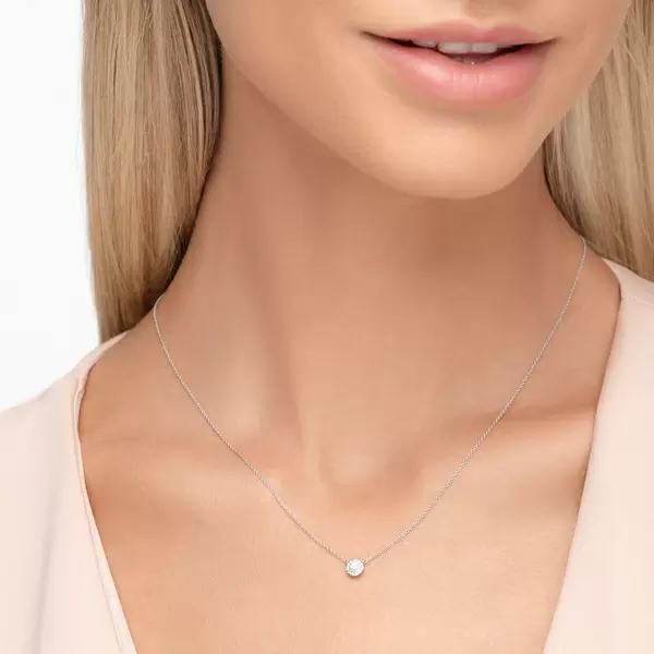 Leaf Jewelry Halskette Pavé II mit Diamanten, 18 K Weissgold Sonderangebote