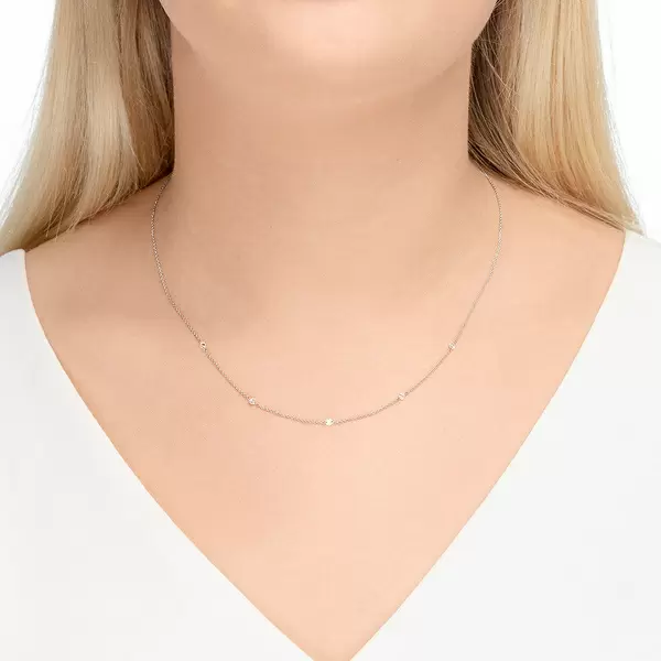 Leaf Jewelry Halskette Pure Quintruple Diamant, 18K Weißgold VIP-Rabatte