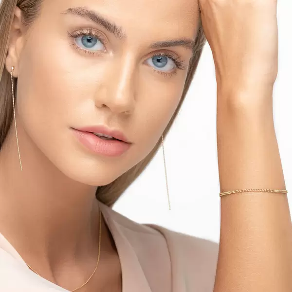 Leaf Jewelry Ohrstecker "my first diamond", ball chain, 14 K Gelbgold Kostenlose Rückgabe