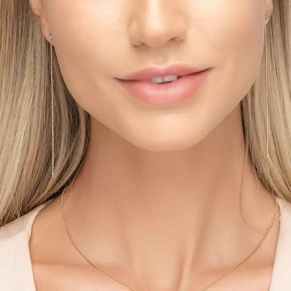 Leaf Jewelry Ohrstecker "my first diamond", ball chain, 14 K Gelbgold Kostenlose Rückgabe