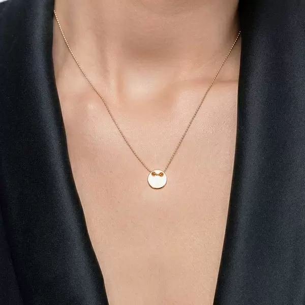 Leaf Jewelry Halskette Plate, 14 K Gelbgold Begrenzte Freigabe