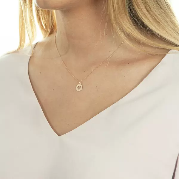 Leaf Jewelry Halskette Heart, 14 K Rosegold 50% Rabatt mit kostenlosem Versand