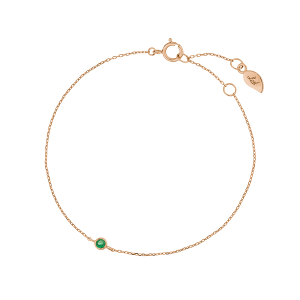 Leaf Jewelry Armkette Smaragd, 14K Rosegold Online