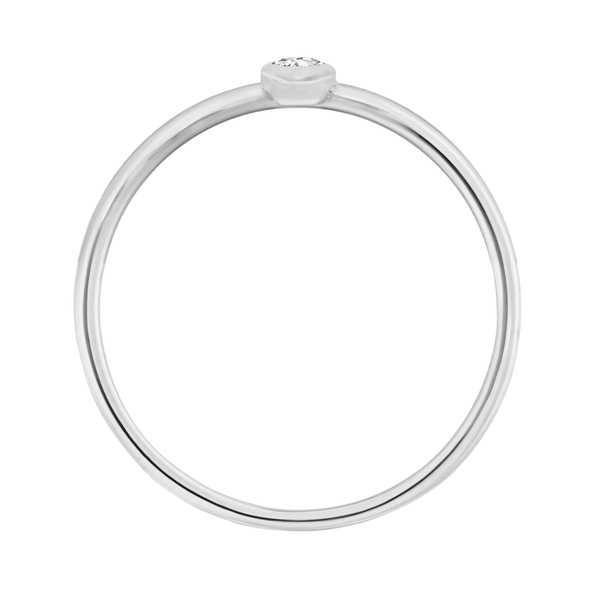 Leaf Jewelry Ring "my first diamond", 14 K Weißgold Verkauf
