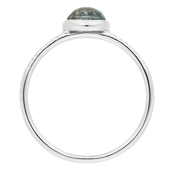 Leaf Jewelry Ring Labradorit mit Diamanten, 14K Weißgold Angebote