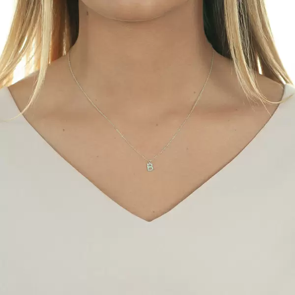 Leaf Jewelry Halskette Letter "B", 14 K Weißgold mit Diamanten Meist gekauft