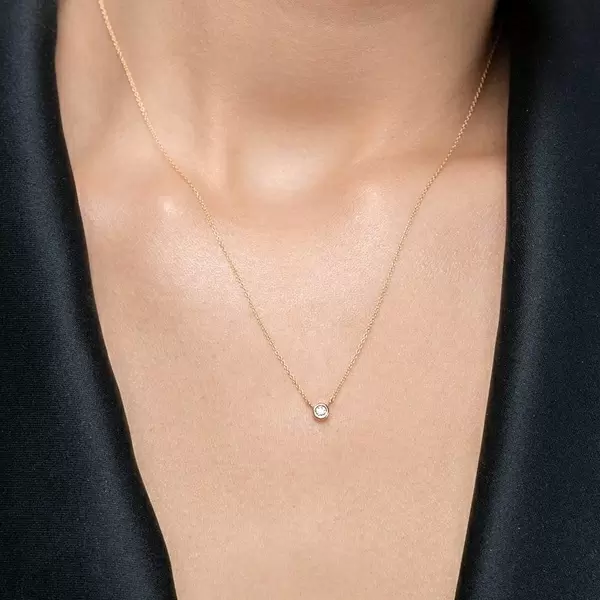 Leaf Jewelry Halskette "my first diamond", 14 K Gelbgold Fabrik Onlineshop