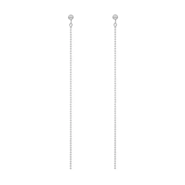 Leaf Jewelry Ohrringe Ball Chain, 14 K Weißgold Saisonschlussverkauf