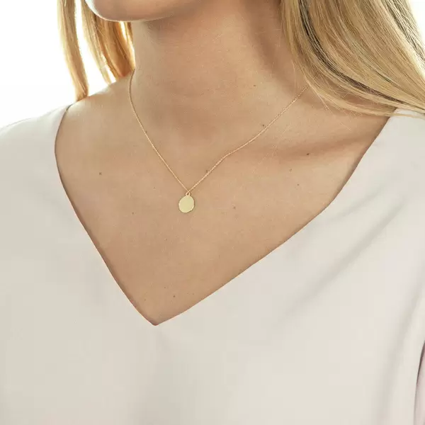 Leaf Jewelry Halskette Plate, 14 K Gelbgold Muttertagsangebot
