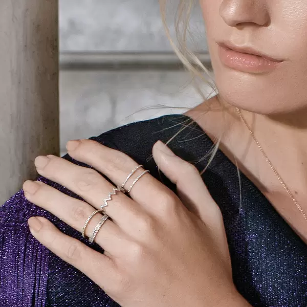 Leaf Jewelry Ring Flash mit Diamanten, 18 K Gelbgold Online Outlet