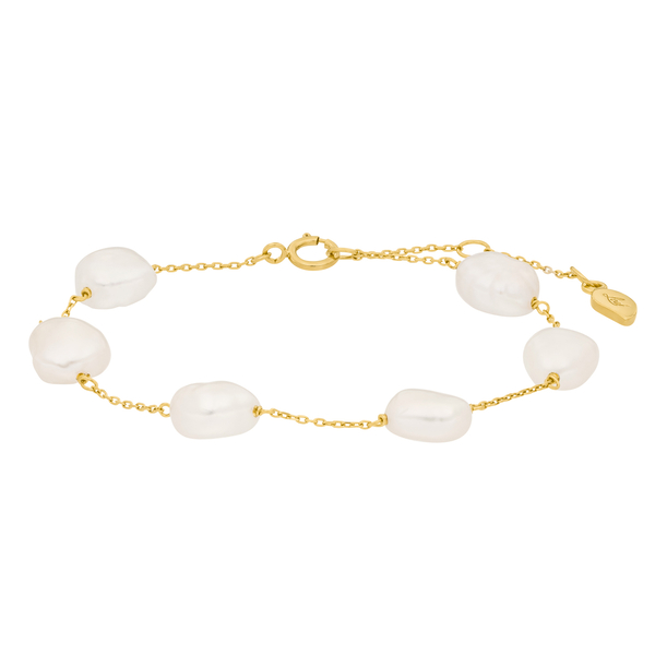 Leaf Jewelry Armkette Barock Pearls, 14K Gelbgold Neueste Stile