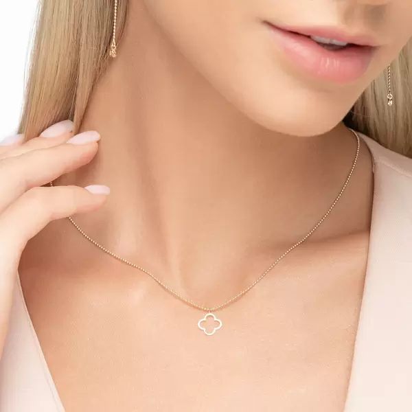 Leaf Jewelry Halskette GENTLE CLOVER, 14 K Gelbgold Bis zu 60% Rabatt