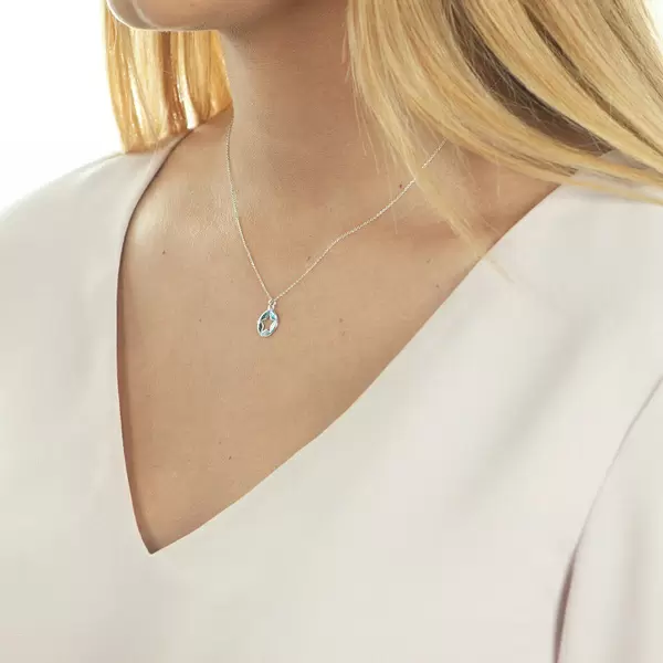 Leaf Jewelry Halskette Star, 14K Weissgold Kostenloser Versand international