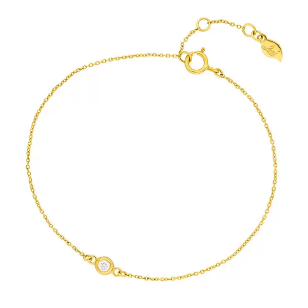 Leaf Jewelry Armkette "my first diamond", 14 K Gelbgold Begrenzt auf 3 Tage