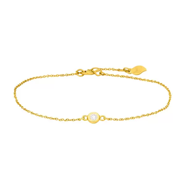 Leaf Jewelry Armkette "my first diamond", 14 K Gelbgold Begrenzt auf 3 Tage
