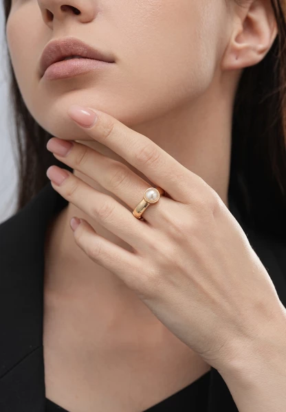 Leslii Ring gold Perle Exklusive Angebote