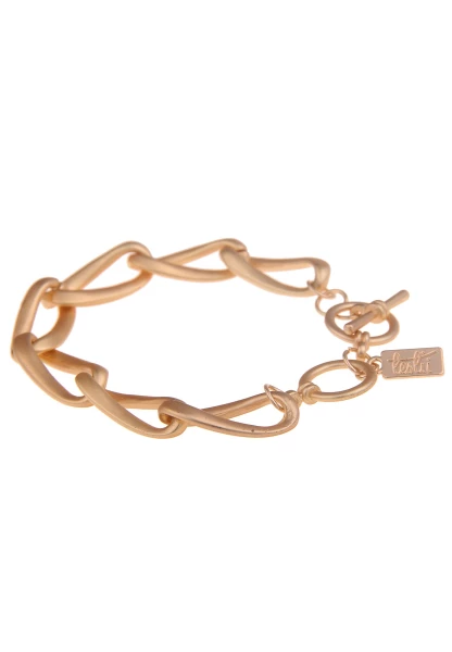 Leslii Armband Statement Glieder Matt Gold Fabrikverkauf