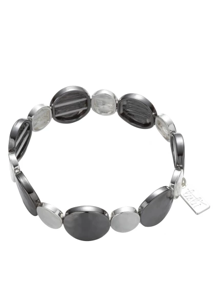 Leslii Armband Round Look in Silber Schwarz Zeitlich begrenztes Angebot