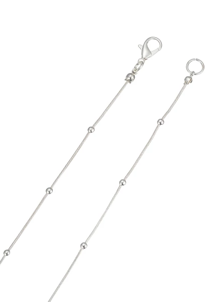 Leslii Lange Halskette Glasstein Silber Weiß JETZT KAUFEN