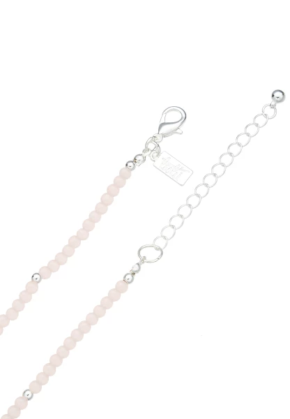 Leslii Lange Halskette Steine in Rosa Super Rabatt