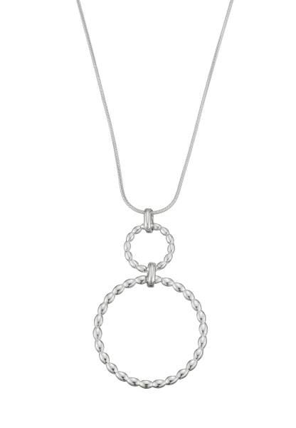 Leslii Lange Kette Ringe Edelstahl Silber Limitierter Zeitrabatt