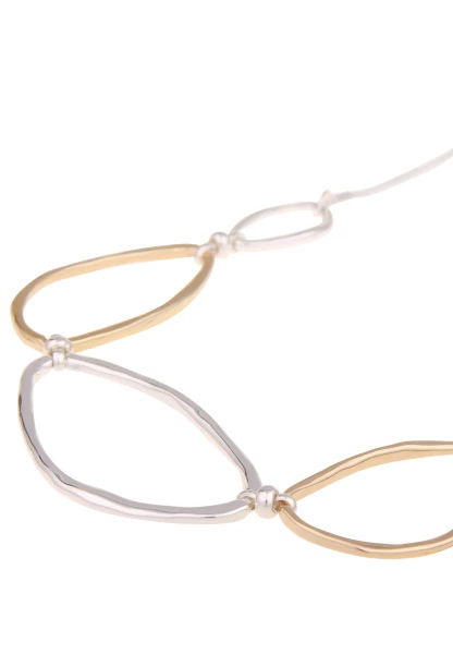 Leslii Kurze Halskette Bicolor Collier Silber Gold Sonderangebot