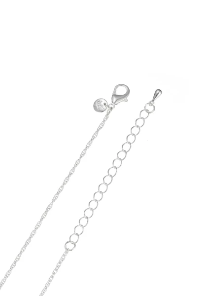 Leslii Lange Halskette Perlen Oval in Silber Begrenztes Angebot