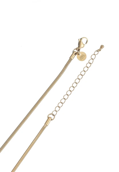 Leslii Lange Kette Ring Tropfen Edelstahl Gold Preisnachlass