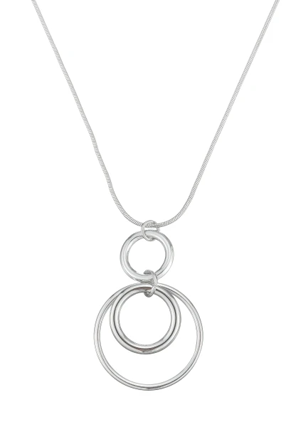 Leslii Lange Kette Ringe Edelstahl Silber Osterangebot