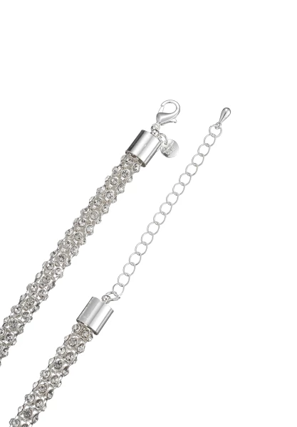 Leslii Kurze Halskette Glitzer Kristall in Silber Valentinstagsangebot