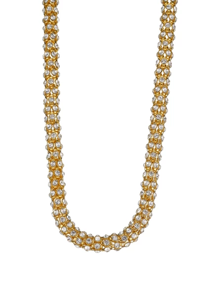 Leslii Kurze Halskette Glitzer Kristall in Gold Jubiläumsangebot