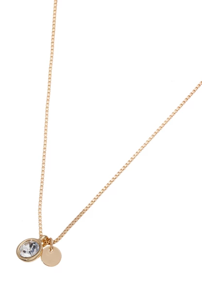 Leslii Kurze Kette Glitzer Glasstein Gold Lagerräumung