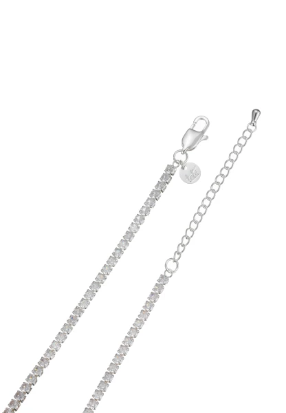Leslii kurze Halskette Stainless Kristall versilbert in Silber/Weiß Online Outlet