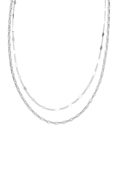 Leslii kurze Layering-Kette Recycled versilbert Saisonale Angebote