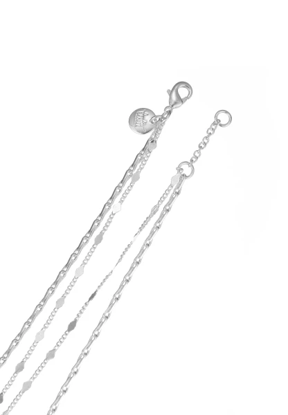 Leslii kurze Layering-Kette Recycled versilbert Saisonale Angebote