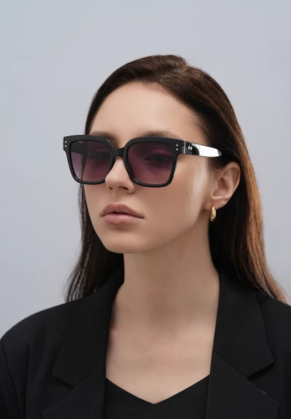 Leslii Sonnenbrille Big Retro Damen Sunglasses Designerbrille in Schwarz Kostenlose Rückgabe