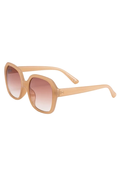 Leslii Sonnenbrille Retro Look Damen Sunglasses Designerbrille in Beige Letzter Tag