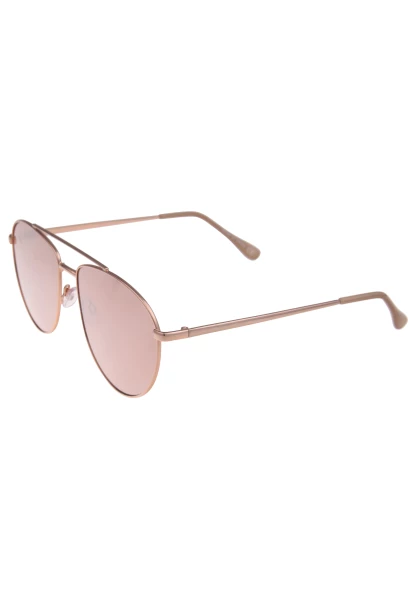 Leslii Sonnenbrille Damen Piloten-Brille Doppelsteg Designerbrille Sunglasses Metall Roségold Bis zu 50% Rabatt