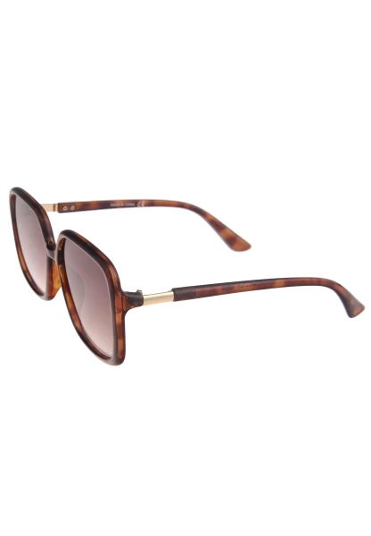 Leslii Sonnenbrille Damen Square Horn-Optik braune Designerbrille Sunglasses Kunststoff Braun Bis zu 65% Rabatt