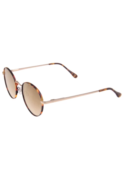 Leslii Sonnenbrille Damen braune Boho-Brille Muster Designerbrille Sunglasses Metall Gold Braun Vierteljährliche Förderung