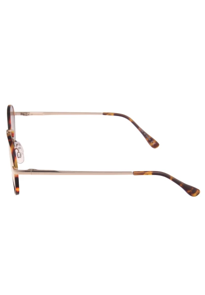 Leslii Sonnenbrille Damen braune Boho-Brille Muster Designerbrille Sunglasses Metall Gold Braun Vierteljährliche Förderung