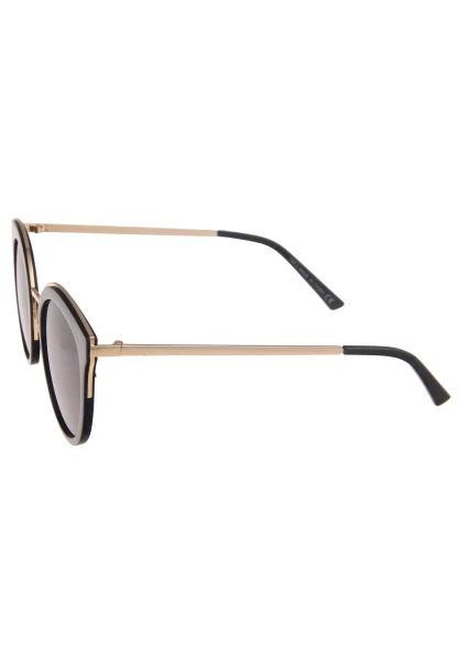 Leslii Sonnenbrille Damen Cateye schwarze Sonnenbrille Designerbrille Sunglasses Metall Schwarz Gold Bis zu 55% Rabatt