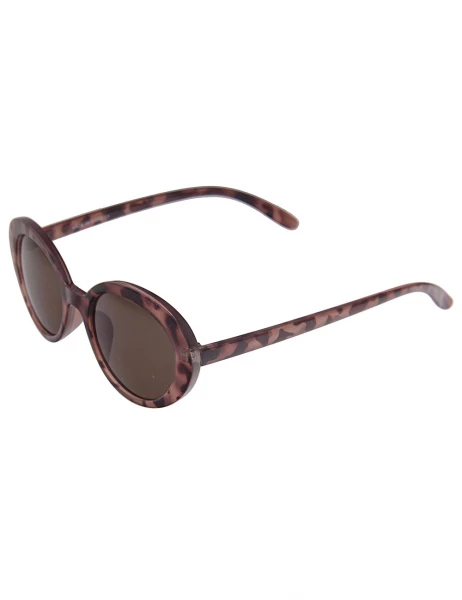 Leslii Sonnenbrille Retro Horn-Look Damen Sunglasses Designerbrille in Braun Auslauf