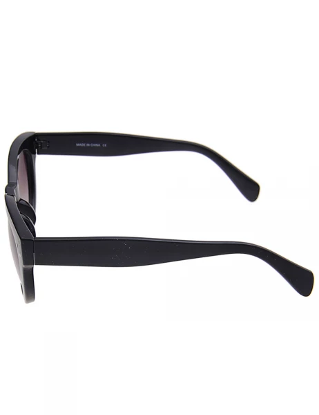 Leslii Sonnenbrille Damen Modern Classic-Look schwarze Designerbrille Sunglasses Schwarz im Angebot