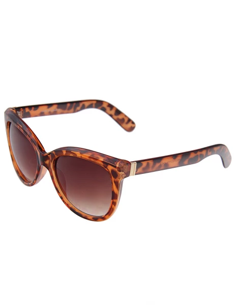 Leslii Sonnenbrille Classic Fashion Horn-Look in Braun Schlussverkauf