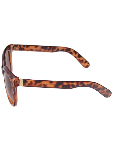 Leslii Sonnenbrille Classic Fashion Horn-Look in Braun Schlussverkauf