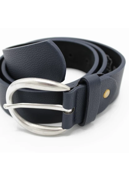 Leslii Damen-Gürtel Basic Silber Blau Fabrikpreis